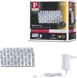 Paulmann MaxLED 250 - basisset - gecoat - 3m - IP44 - warmwit - Protect Cover - Eén systeem – maximale mogelijkheden