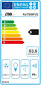 ETNA AV760RVS - Vlakscherm afzuigkap - 656 m³/h - RVS