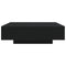 vidaXL - Salontafel - met - LED-verlichting - Zwart - Eiken - 100x100x31 - cm