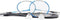Slazenger 2 persoons Badminton Set - 2 rackets - 3 shuttles - blauw