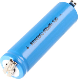 3,2 volt zonne-batterij lithium IFR 14500 AA met 2,8 mm-aansluitingen 600 mAh LiFePo4-batterij vlakke bovenkant onbeschermde afmetingen 14,2 x 50,2 mm