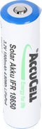 3,2 volt zonnebatterij Lithium 18650 IFR LiFePo4-batterij met onbeschermde kop, 1400-1500 mAh, afmetingen ca. 66,1x18 mm