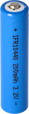 3,2 volt zonnebatterij Lithium IFR 10440 200 mAh LiFePo4-batterij, 3,2 volt batterij AAA Solar met kop onbeschermd 44,1 x 10,1 mm