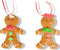 3.375 inch H Clay Dough Gingerbread Orna X 2. 5x5x10 cm kerstornament