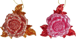 3.4 inch Rose Orna X 2. 5x5x10 cm kerstornament