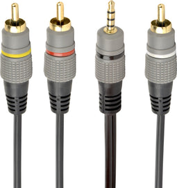 3,5 mm naar RCA audio/video kabel, 2 m
