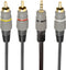 3,5 mm naar RCA audio/video kabel, 2 m