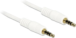 3,5mm Jack 4-polig audio/video kabel AWG24 / wit - 1 meter