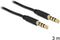 3,5mm Jack 4-polig audio/video kabel AWG24 / zwart - 3 meter