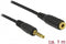 3,5mm Jack 5-polig stereo audio verlengkabel / zwart - 1 meter