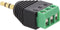 3,5mm Jack (m) Terminal Block - verguld - 3-polig / stereo