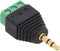 3,5mm Jack (m) Terminal Block - verguld - 3-polig / stereo