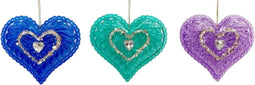 3.7 inch Heart Orna X 3. 5x5x10 cm kerstornament