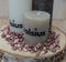 3-delige set kaarsen beige, chocoladebruin en cremewit