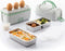 3-in-1 elektrische steamer lunchtrommel met recepten Beneam InnovaGoods