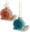 3 inch Glass Snail Orn 2/Asstd 8,89x3,175x7,62 cm kerstornament