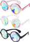 3 Pairs Kaleidoscope Rave Bril Festivals Goggle Rainbow Sunglass Caleidoscope Sunglass Prism Breking