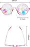 3 Pairs Kaleidoscope Rave Bril Festivals Goggle Rainbow Sunglass Caleidoscope Sunglass Prism Breking