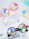 3 Pairs Kaleidoscope Rave Bril Festivals Goggle Rainbow Sunglass Caleidoscope Sunglass Prism Breking