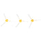 3 pieces of side brushes for vacuum cleaners such as iRobot Roomba 800 series, three pieces of repla