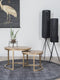 3 Salontafels - Bruin & Goud - Mangohout & Metaal - Rootsmann