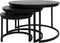 3 Salontafels Zwart - Mangohout & Metaal