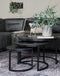 3 Salontafels Zwart - Mangohout & Metaal