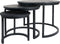 3 Salontafels Zwart - Mangohout & Metaal