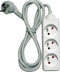 3-socket plugboard without power switch Chacon (1,5 m)