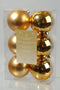 3 stuks 6 kerstballen licht goud 80 mm