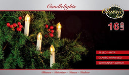 3 stuks - Anna's Collection - Kaarsverlichting 16 lampjes