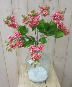 3 stuks Bessen bos roze zijdetak Warentuin