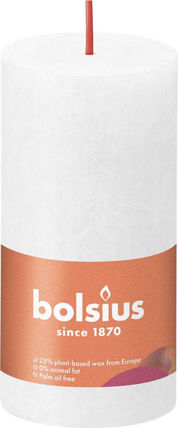 3 stuks - Bolsius - Stompkaars Cloudy White 100/50 rustiek
