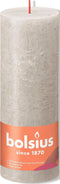 3 stuks - Bolsius - Stompkaars Sandy Grey 190/68 rustiek