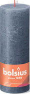 3 stuks - Bolsius - Stompkaars Twilight Blue 190/68 rustiek