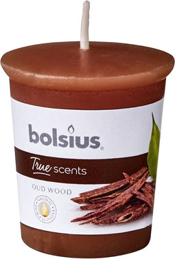 3 stuks - Bolsius - Votive 53/45 rond True Scents Oud Wood