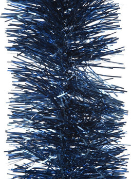 3 stuks! Guirlande lametta glans d10 cm en h270 cm nachtblauw