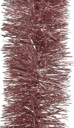 3 stuks! Guirlande lametta glans d10 cm en h270 cm veloursroze