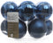 3 stuks Kerstbal glas glans-mat diameter 5cm nacht blauw KSD