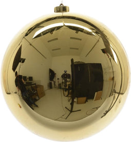 3 stuks Kerstbal plastic glans licht goud 200 mm