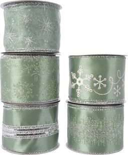 3 stuks! Lint polyester draad l270 cm en b6.3 cm blauw