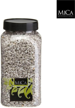 3 stuks - Mica Decorations - Gravel lichtgrijs fles 1 kilogram