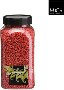 3 stuks - Mica Decorations - Gravel rood fles 1 kilogram