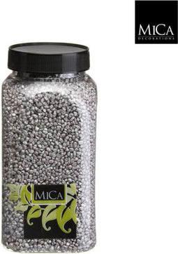 3 stuks - Mica Decorations - Gravel zilver fles 1 kilogram