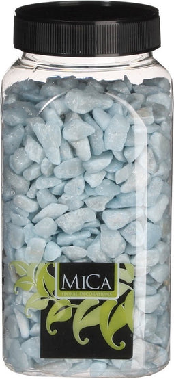 3 stuks - Mica Decorations - Marbles lichtblauw fles 1 kilogram