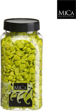 3 stuks - Mica Decorations - Marbles lichtgroen fles 1 kilogram