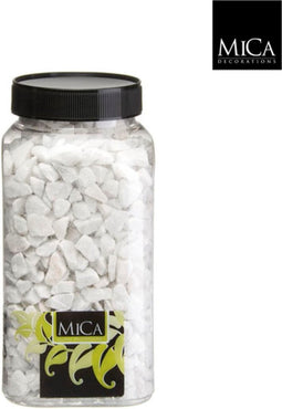 3 stuks - Mica Decorations - Marbles wit fles 1 kilogram