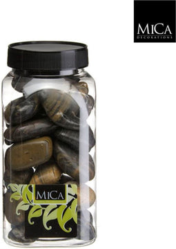 3 stuks - Mica Decorations - Stenen bruin fles 1 kilogram