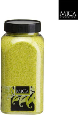 3 stuks - Mica Decorations - Zand lichtgroen fles 1 kilogram