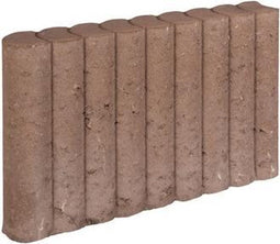 3 stuks! Rondo palissade bruin 8x35x50 cm Gardenlux